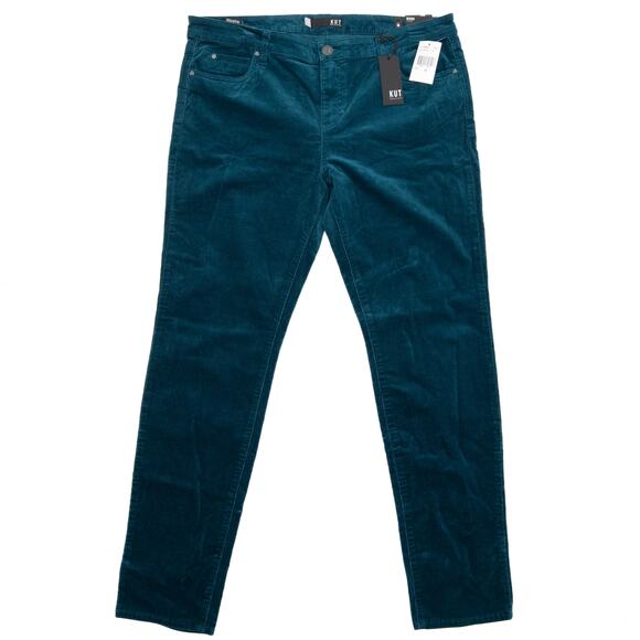 Kut From The Kloth Peacock Diana Corduroy Relaxed Fit Skinny Pants Size 18 - Picture 1 of 11